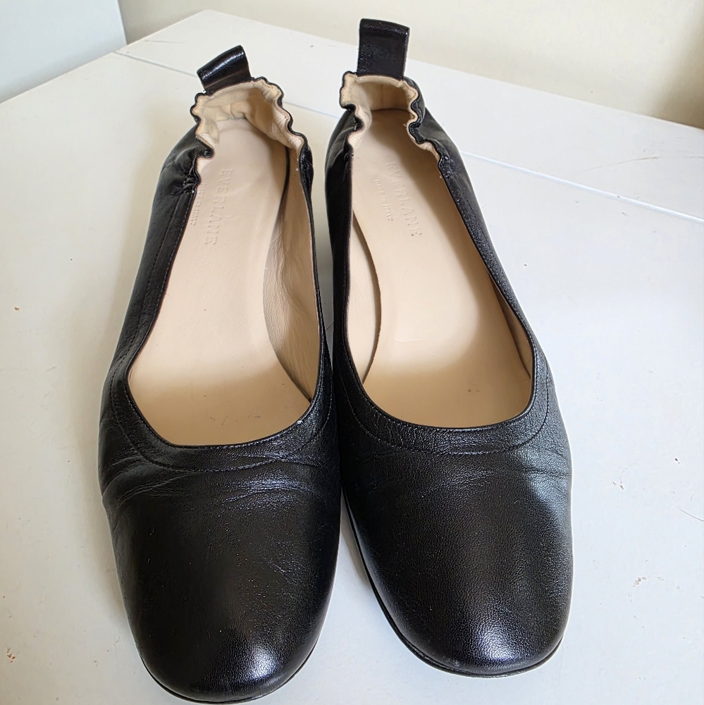 Everlane Black Leather Block Heel Pumps - Picture 3 of 11